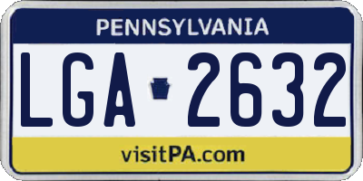 PA license plate LGA2632