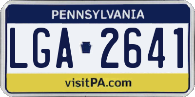 PA license plate LGA2641