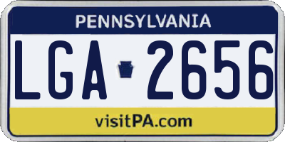 PA license plate LGA2656
