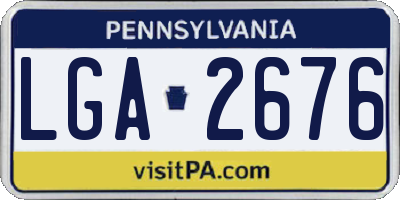 PA license plate LGA2676