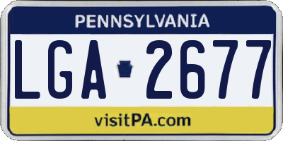 PA license plate LGA2677