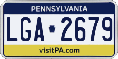 PA license plate LGA2679