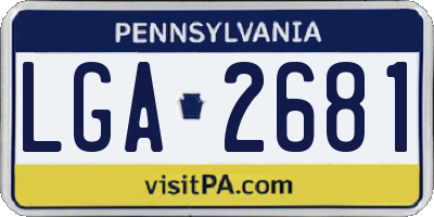 PA license plate LGA2681