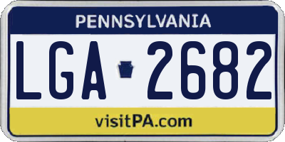 PA license plate LGA2682