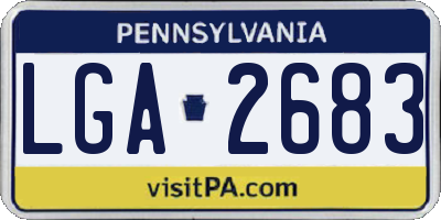 PA license plate LGA2683