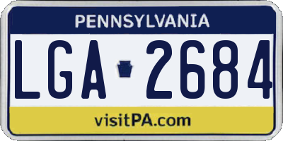 PA license plate LGA2684