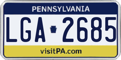 PA license plate LGA2685