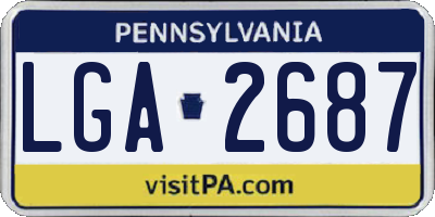 PA license plate LGA2687