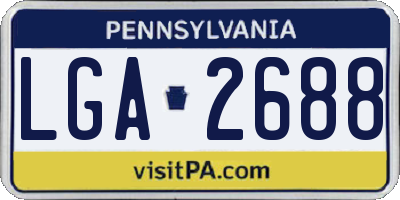 PA license plate LGA2688