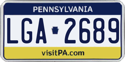 PA license plate LGA2689