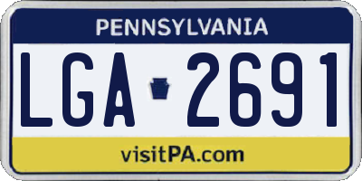 PA license plate LGA2691