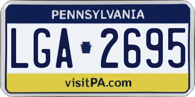 PA license plate LGA2695