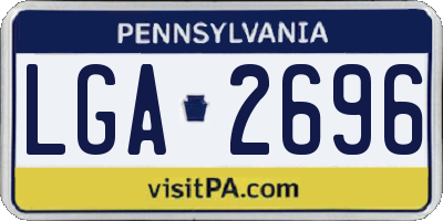 PA license plate LGA2696