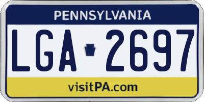 PA license plate LGA2697