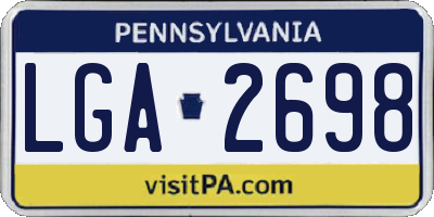 PA license plate LGA2698
