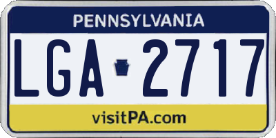 PA license plate LGA2717