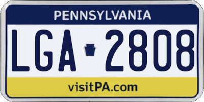 PA license plate LGA2808