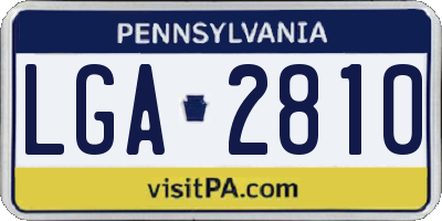 PA license plate LGA2810