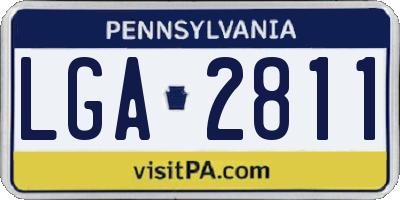 PA license plate LGA2811