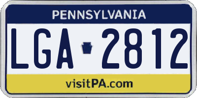 PA license plate LGA2812