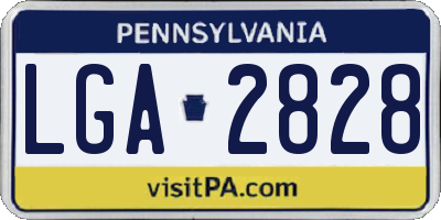 PA license plate LGA2828