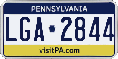 PA license plate LGA2844