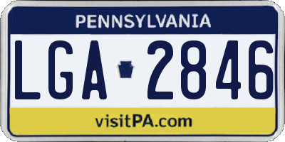 PA license plate LGA2846