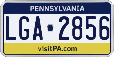 PA license plate LGA2856