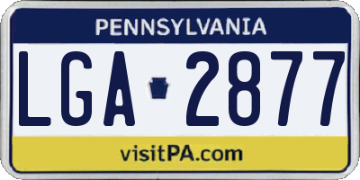 PA license plate LGA2877