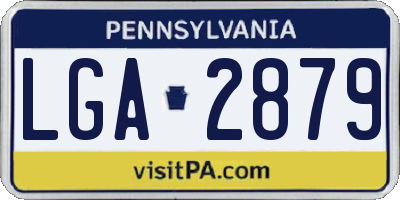 PA license plate LGA2879