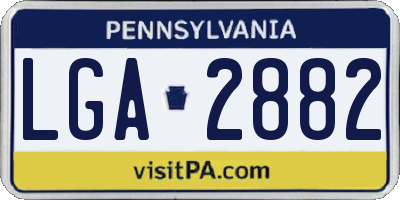 PA license plate LGA2882