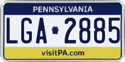 PA license plate LGA2885