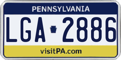PA license plate LGA2886