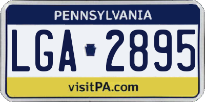 PA license plate LGA2895