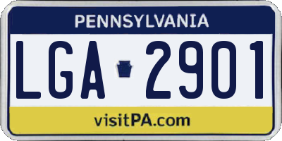 PA license plate LGA2901