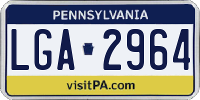 PA license plate LGA2964