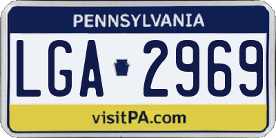 PA license plate LGA2969