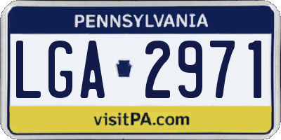 PA license plate LGA2971