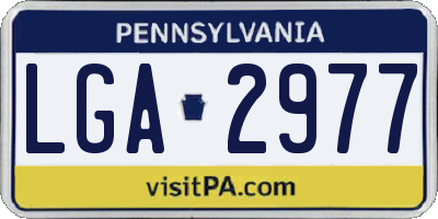 PA license plate LGA2977