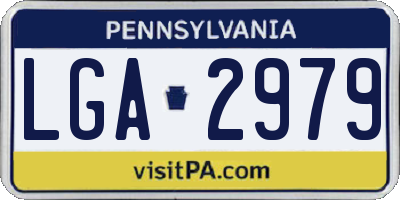 PA license plate LGA2979