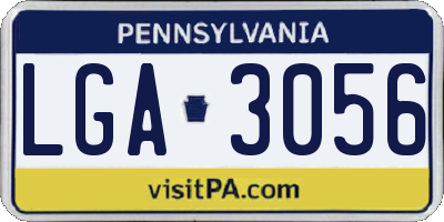 PA license plate LGA3056