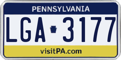 PA license plate LGA3177