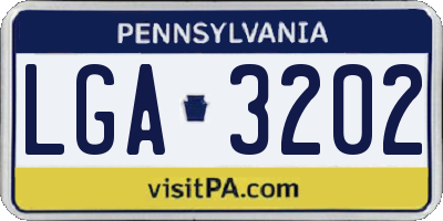 PA license plate LGA3202