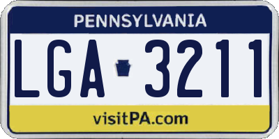 PA license plate LGA3211