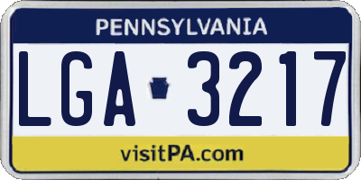 PA license plate LGA3217