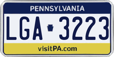 PA license plate LGA3223
