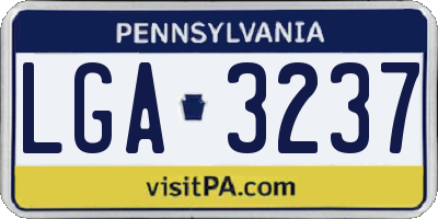 PA license plate LGA3237
