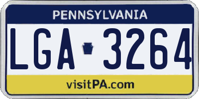 PA license plate LGA3264
