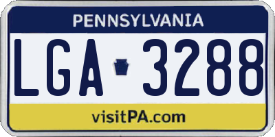 PA license plate LGA3288