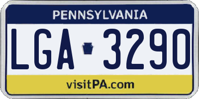 PA license plate LGA3290